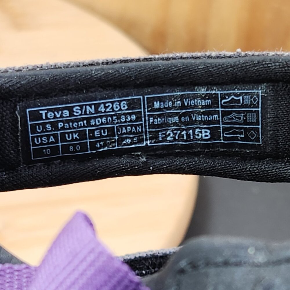 Teva Tirra Womens Black Hiking Sandals Size 10 - Picture 9 of 9